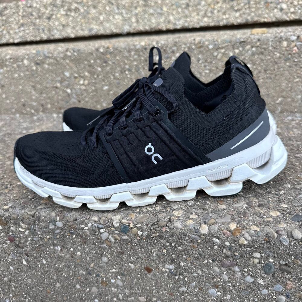On Cloud Cloudswift Black White Athletic Running Sneakers Shoes Womens Size 10.5